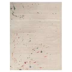 Rug & Kilim’s Distressed Style Rug in White, Multicolor Abstract Pattern