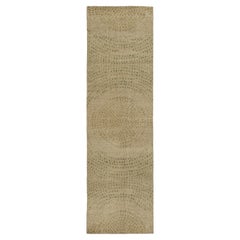 Rug & Kilim's Distressed Style Läufer in Beige & Grün Abstrakte Dots Muster