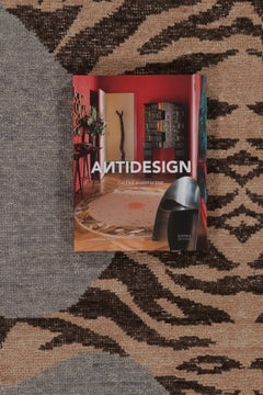 Rug & Kilim’s Distressed Tiger Rug in Gray with Beige and Chocolate Pictorial