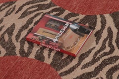 Rug & Kilim’s Distressed Tiger Rug in Red with Beige and Brown Pictorial