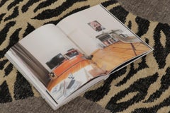 Rug & Kilim’s Distressed Tiger Rug in Taupe with Beige and Black Pictorial