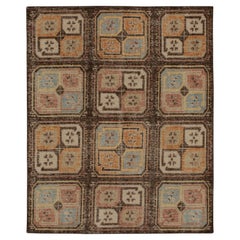Rug & Kilim’s Distressed Tribal Style Rug in Beige-Brown & Polychrome Medallions