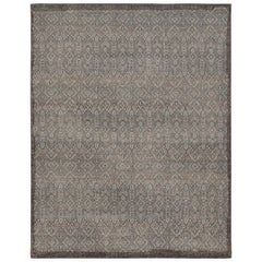 Rug
Kilim
s Distressed Tribal Style Teppich In Grau Mit Geometrischem Muster