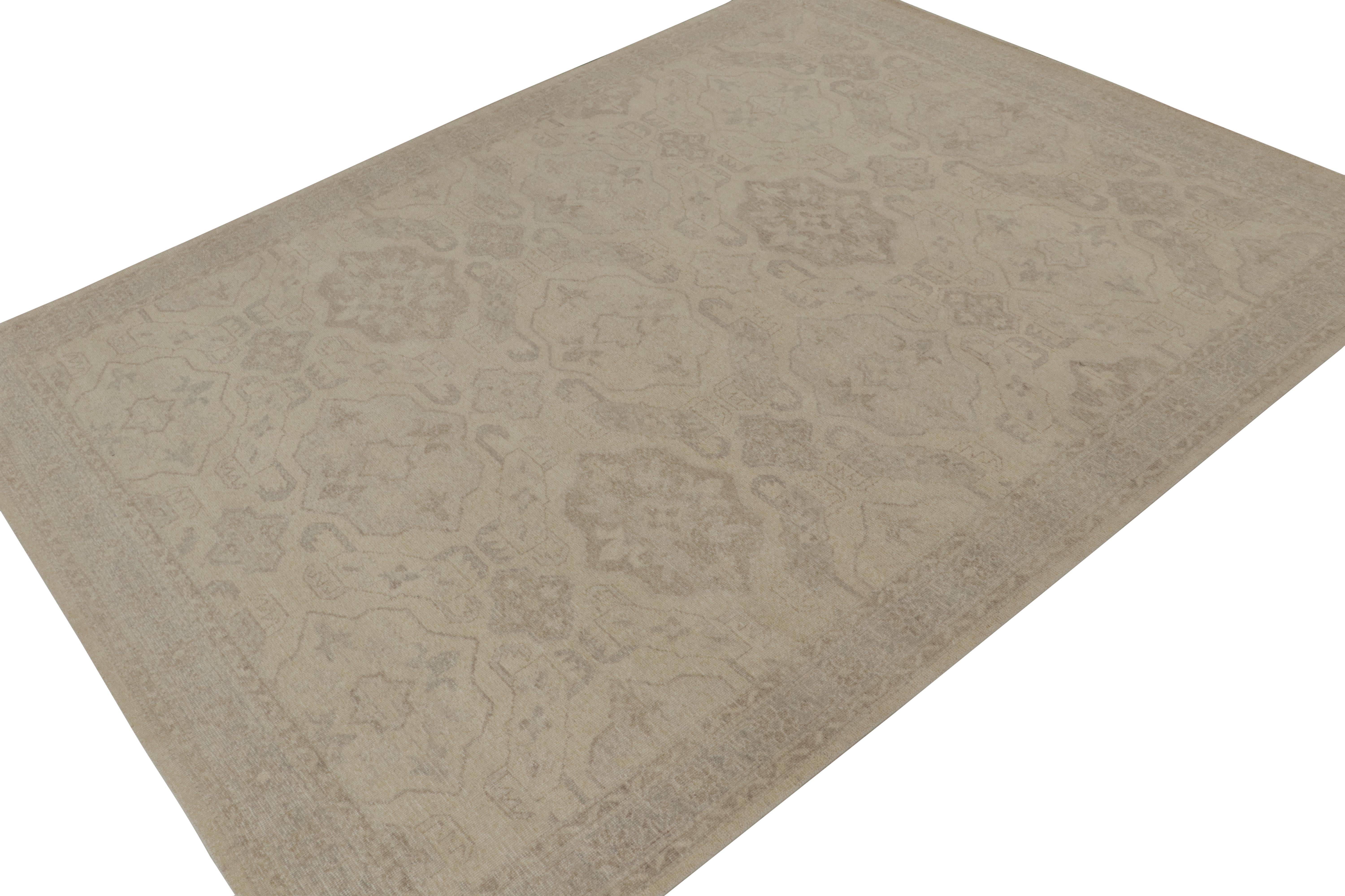 This hand-knotted wool 9x12 rug is a new addition to Rug & Kilim’s Homage Collection.

Further on the Design:

The design recaptures antique Caucasian tribal rug patterns in a contemporary, subdued neutral style. Keen eyes will admire how such soft