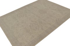 Rug & Kilim’s Distressed Tribal Style Rug in Greige Geometric Patterns