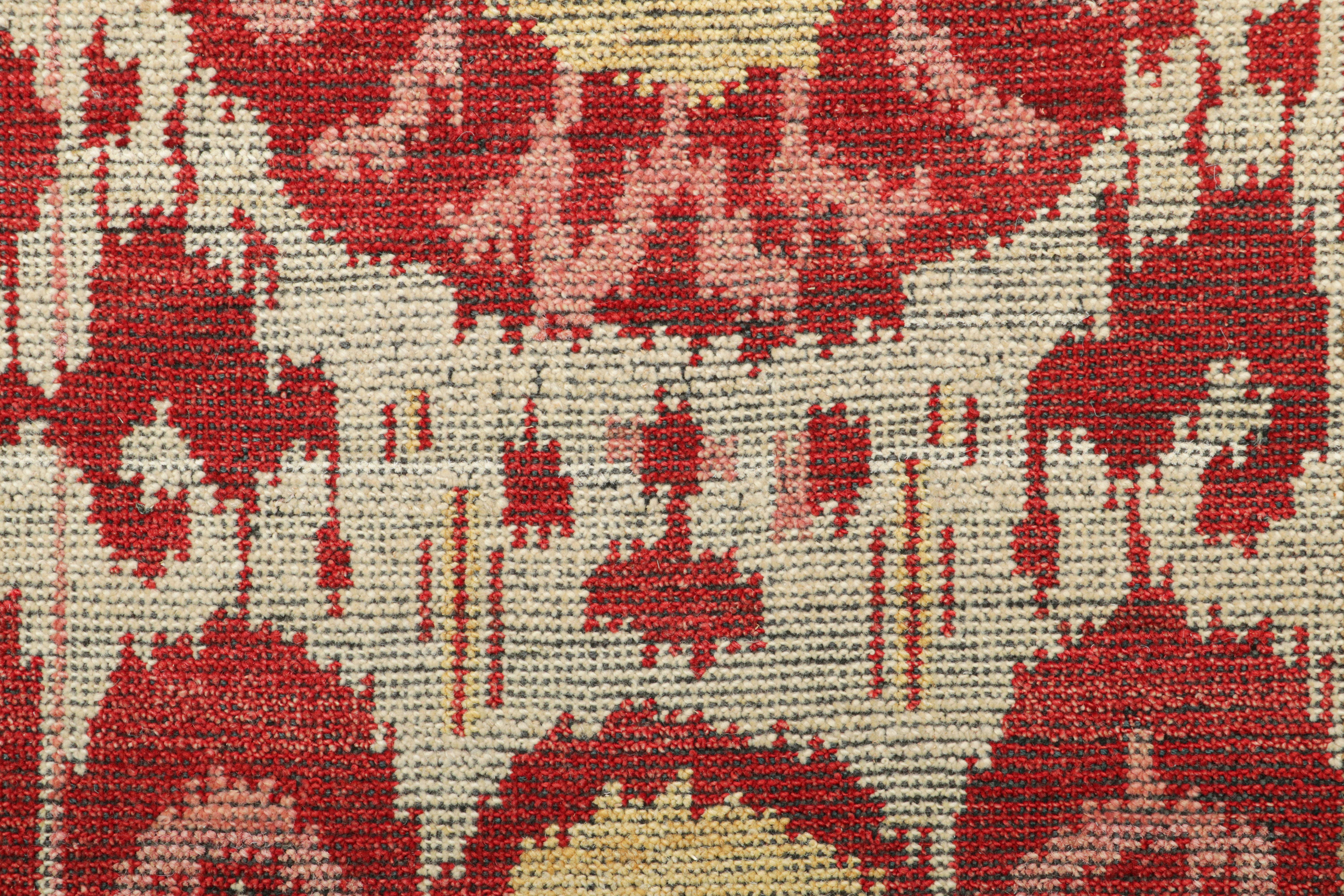 Rug & Kilim's Dragon Rug in Gold and Blue with Geometric-Floral Patterns (Rug & Kilim's Dragon Rug in Gold and Blue with Geometric-Floral Patterns) Neuf - En vente à Long Island City, NY