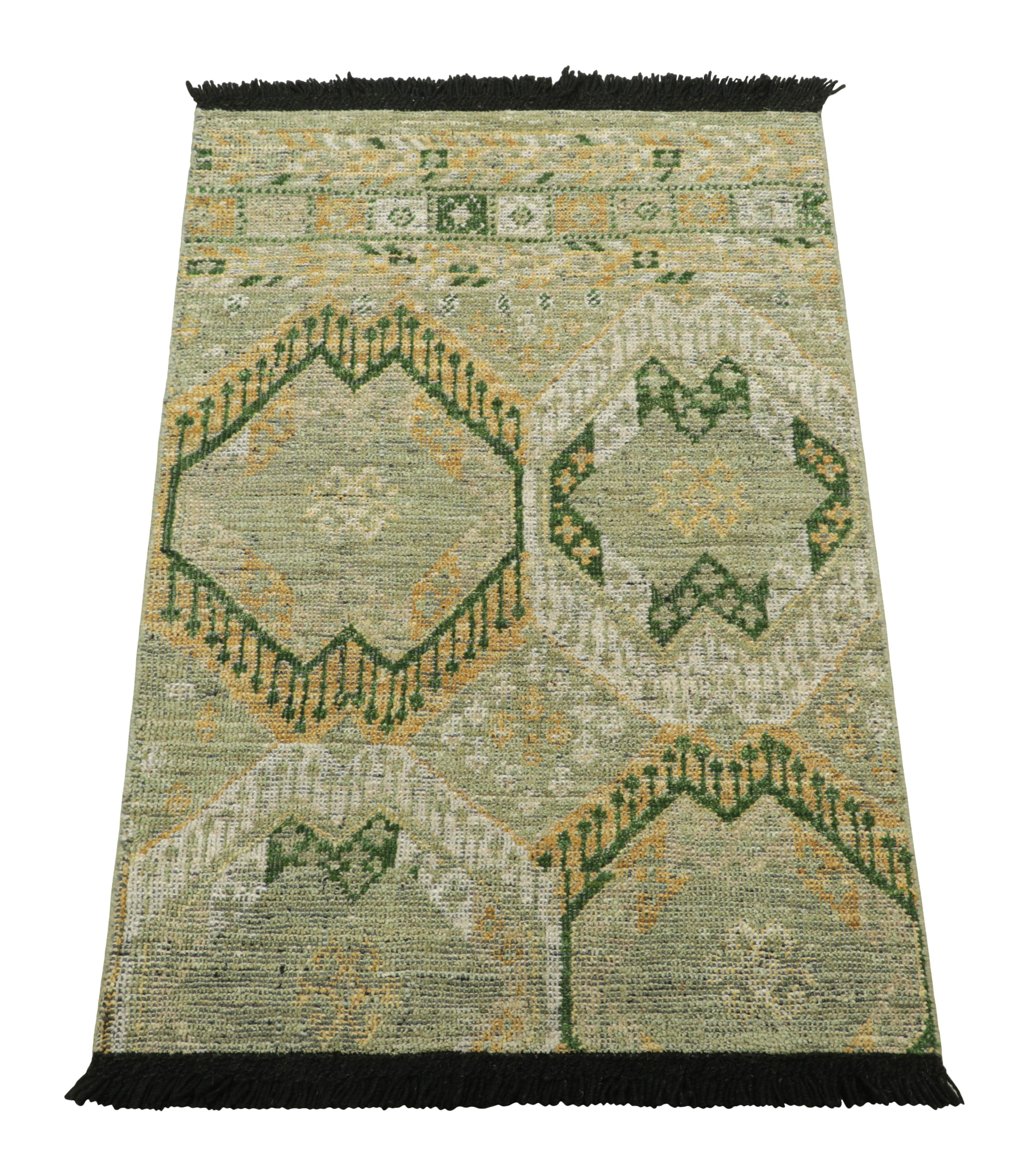 Hand-knotted in wool, this 2x3 rug is a new addition to the Burano Collection by Rug & Kilim—a bold and luxurious new exploration of important classics and period pieces.

On the Design: 

This rug is inspired by turn-of-the-century Ersari rugs of