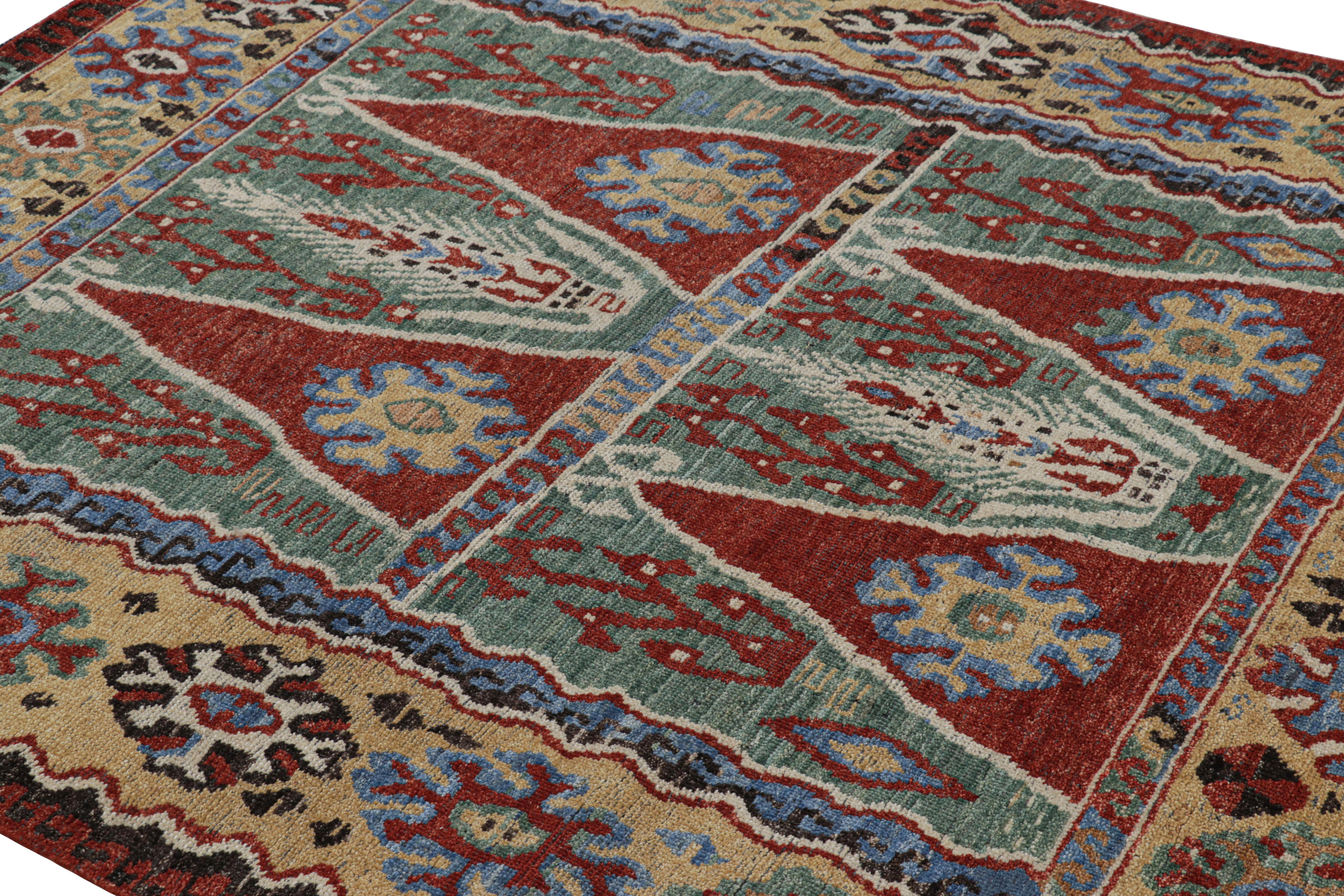 Hand-knotted in a special blend of Ghazni wool, this 5x6 rug from the custom-classics Burano Collection by Rug & Kilim is inspired by rare antique Erzurum Kilim and tapestry designs from late-19th century.

On the Design: 

Admirers of the craft