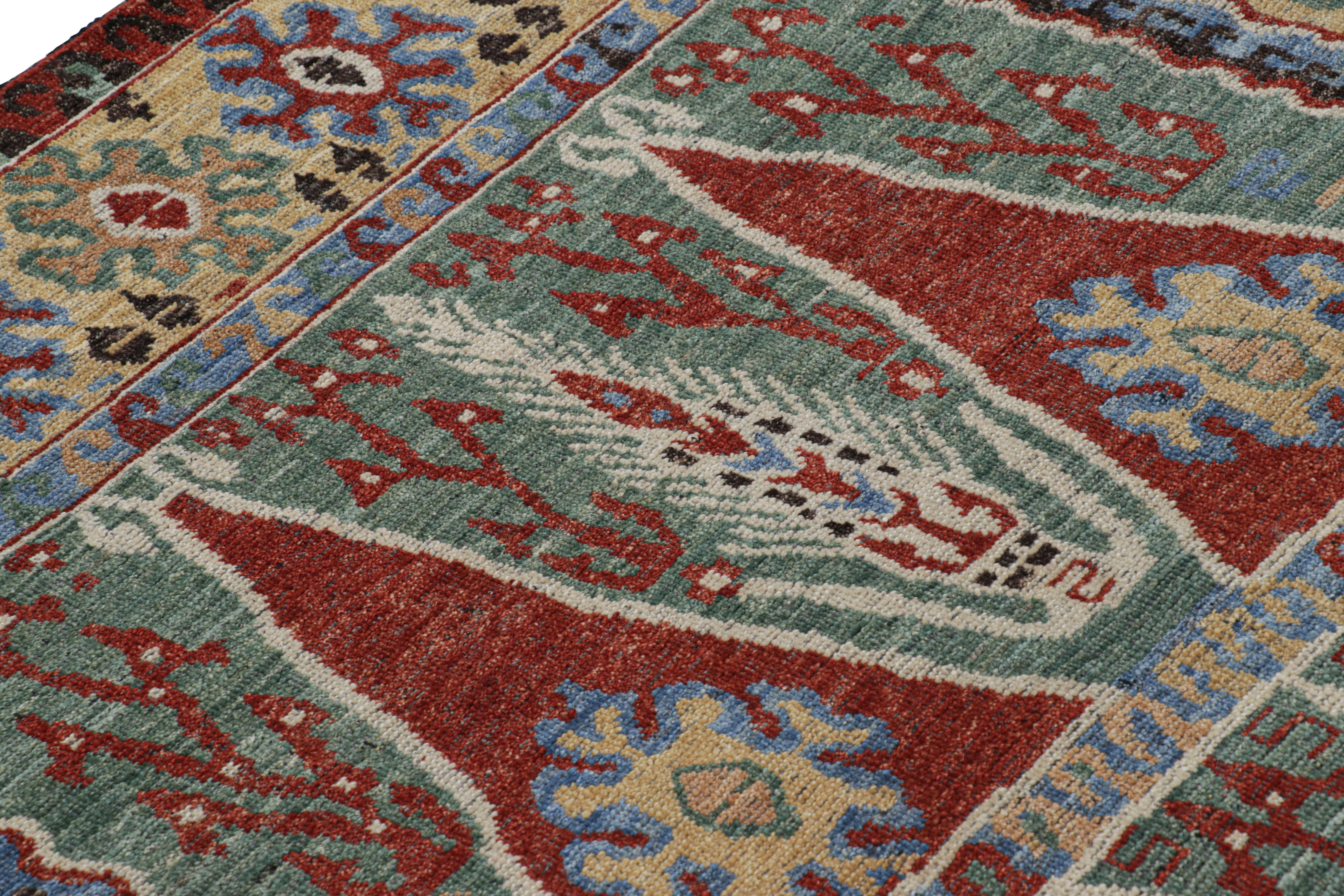 Contemporary Rug & Kilim’s Erzurum Style Rug with Polychromatic Geometric Patterns For Sale