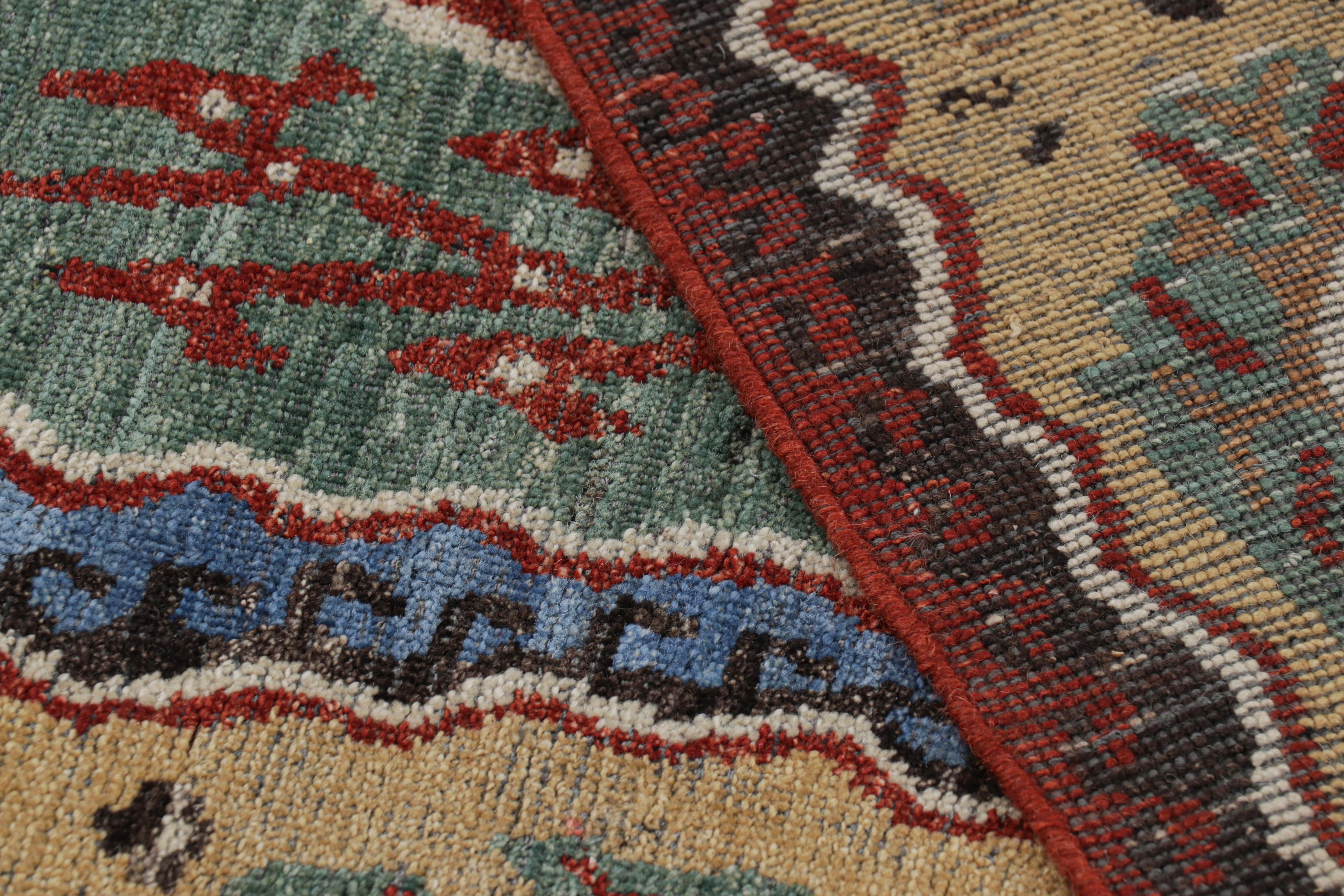 Wool Rug & Kilim’s Erzurum Style Rug with Polychromatic Geometric Patterns For Sale