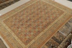 Rug & Kilim’s European Art Deco style rug in Beige and Blue Pattern