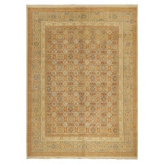 Rug & Kilim’s European Art Deco style rug in Beige and Blue Pattern