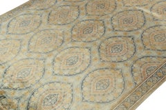 Rug & Kilim’s European Classic style rug with Blue and Gold Floral Pattern