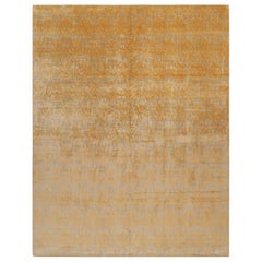 Alfombra europea Rug & Kilim en dorado y verde con motivos florales "Medici"
