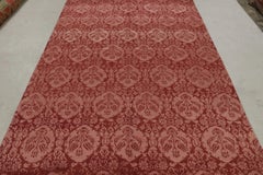 Rug & Kilim's Europäischer Teppich in Rot und Rosa mit floralen Mustern Medici