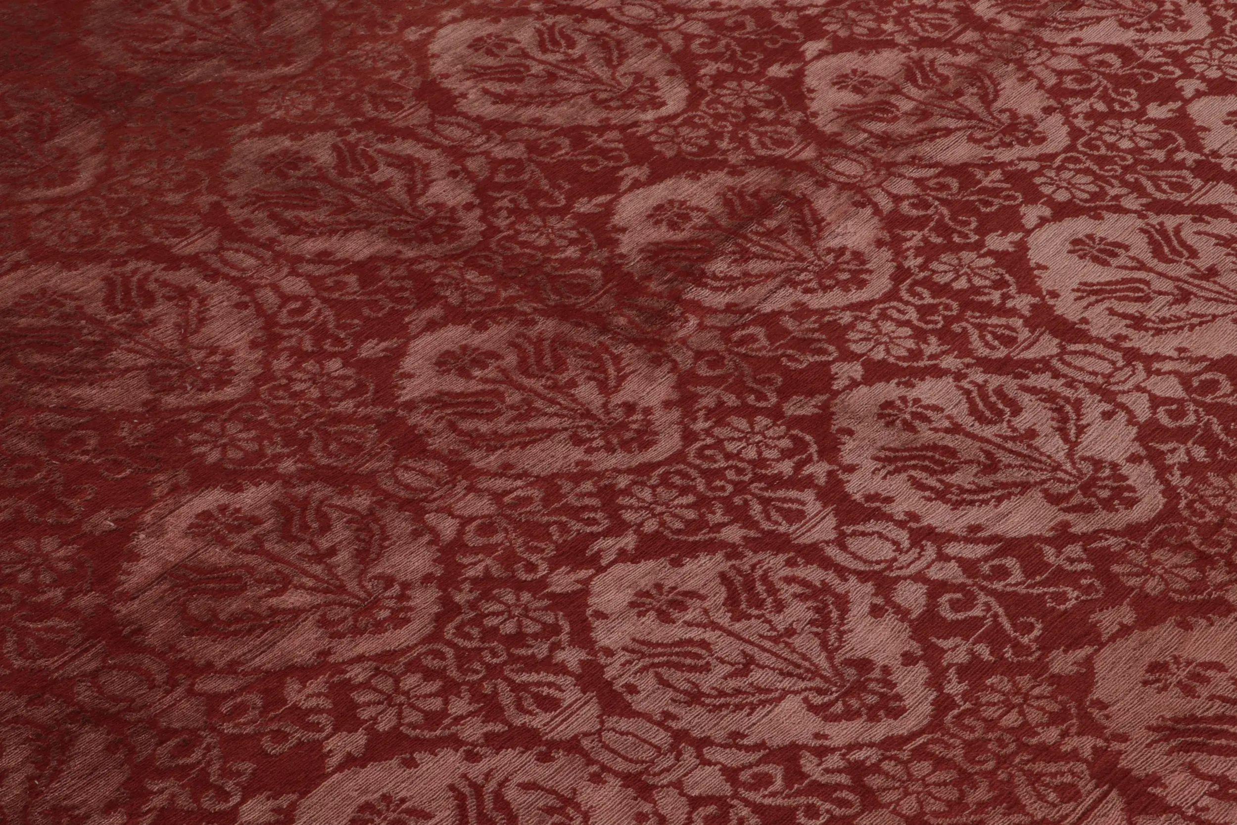 Laine Rug & Kilim's European Rug in Red and Pink with Floral Patterns Medici (tapis européen rouge et rose à motifs floraux) en vente