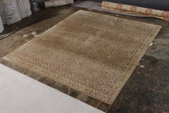 Rug & Kilim’s European Style Art Deco Rug in Beige Brown Geometric Pattern