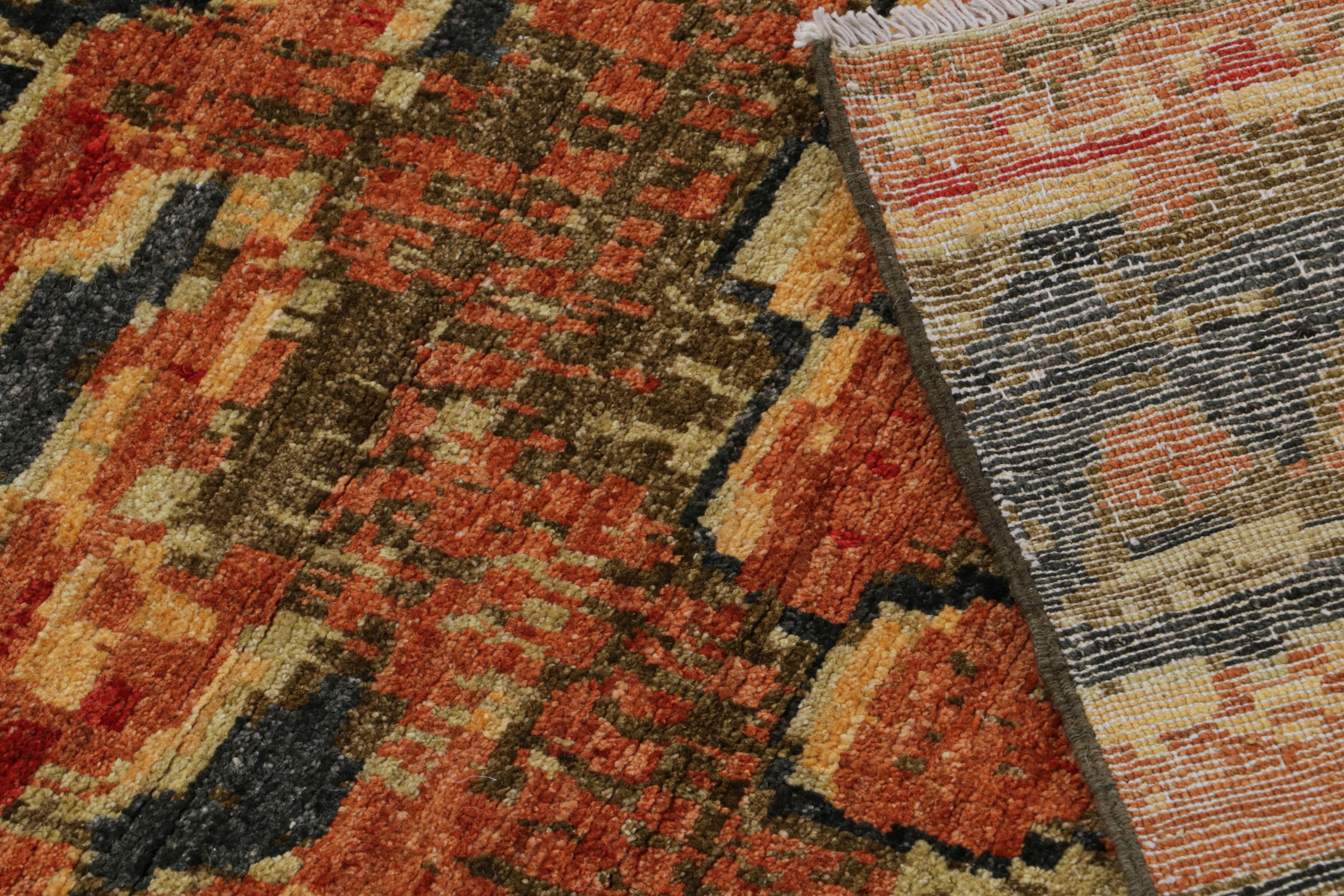 Rug & Kilim's Flachgewebe-Teppich in Creme mit Blumenmuster 'Tudor' im europäischen Stil (Wolle) im Angebot