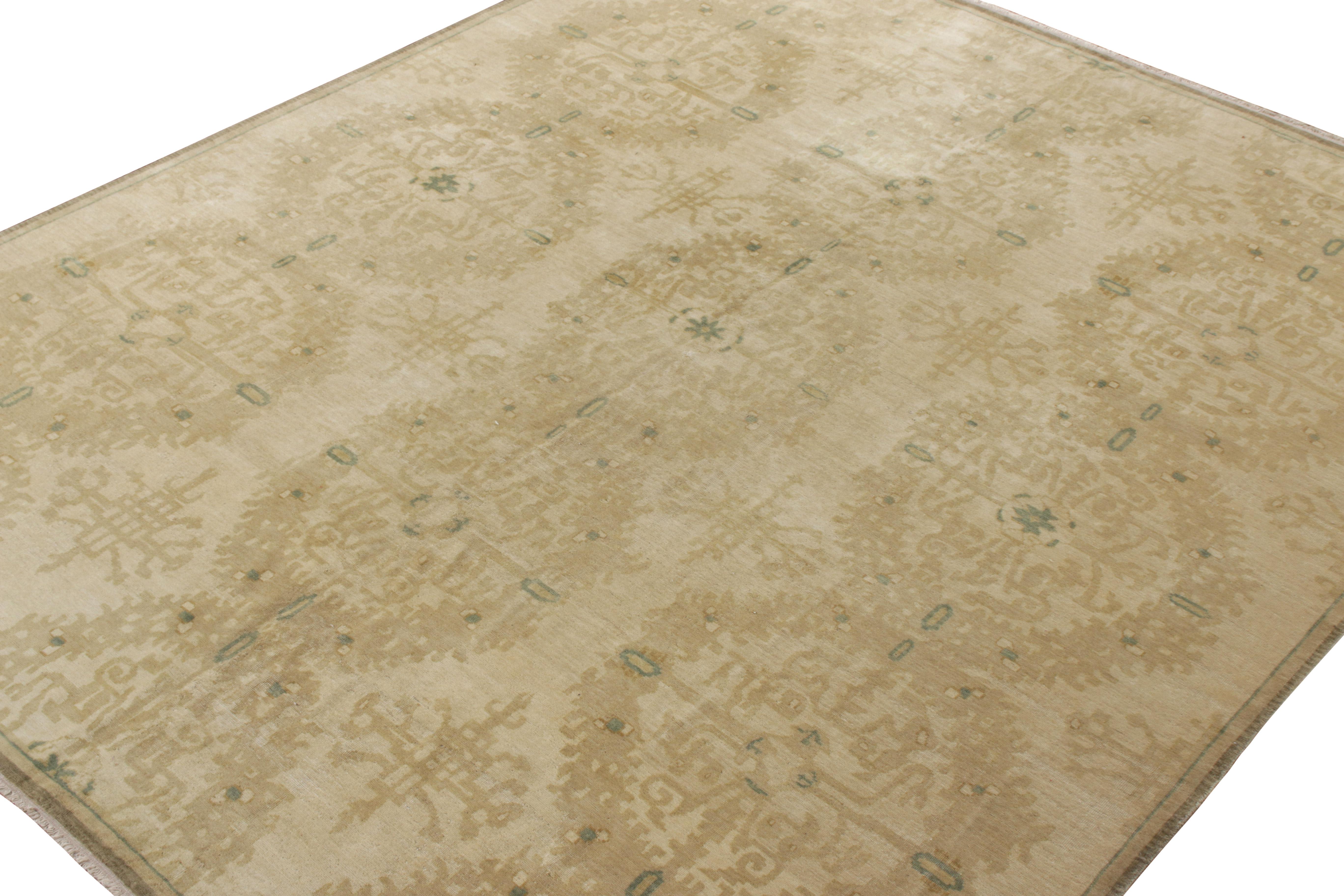 Other Rug & Kilim’s European Style rug, all over Beige-Brown, Green Medallion Pattern For Sale