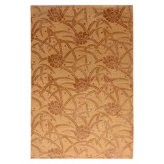 Rug & Kilim's European-Style Rug Beige Brown Floral Pattern