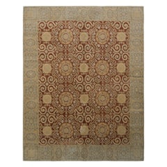 Rug & Kilim's Teppich im europäischen Stil in Beige-Braun und Blau mit All-Over-Muster