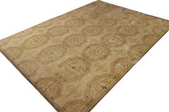 Rug & Kilim’s European Style Rug in Beige Brown Medallion Pattern