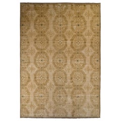 Tapis & Kilims - Tapis de style européen en motif de médaillon beige et brun