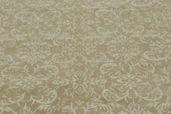 Rug & Kilims Teppich im europäischen Stil in Beige-Braun mit arabesken Mustern in Grün