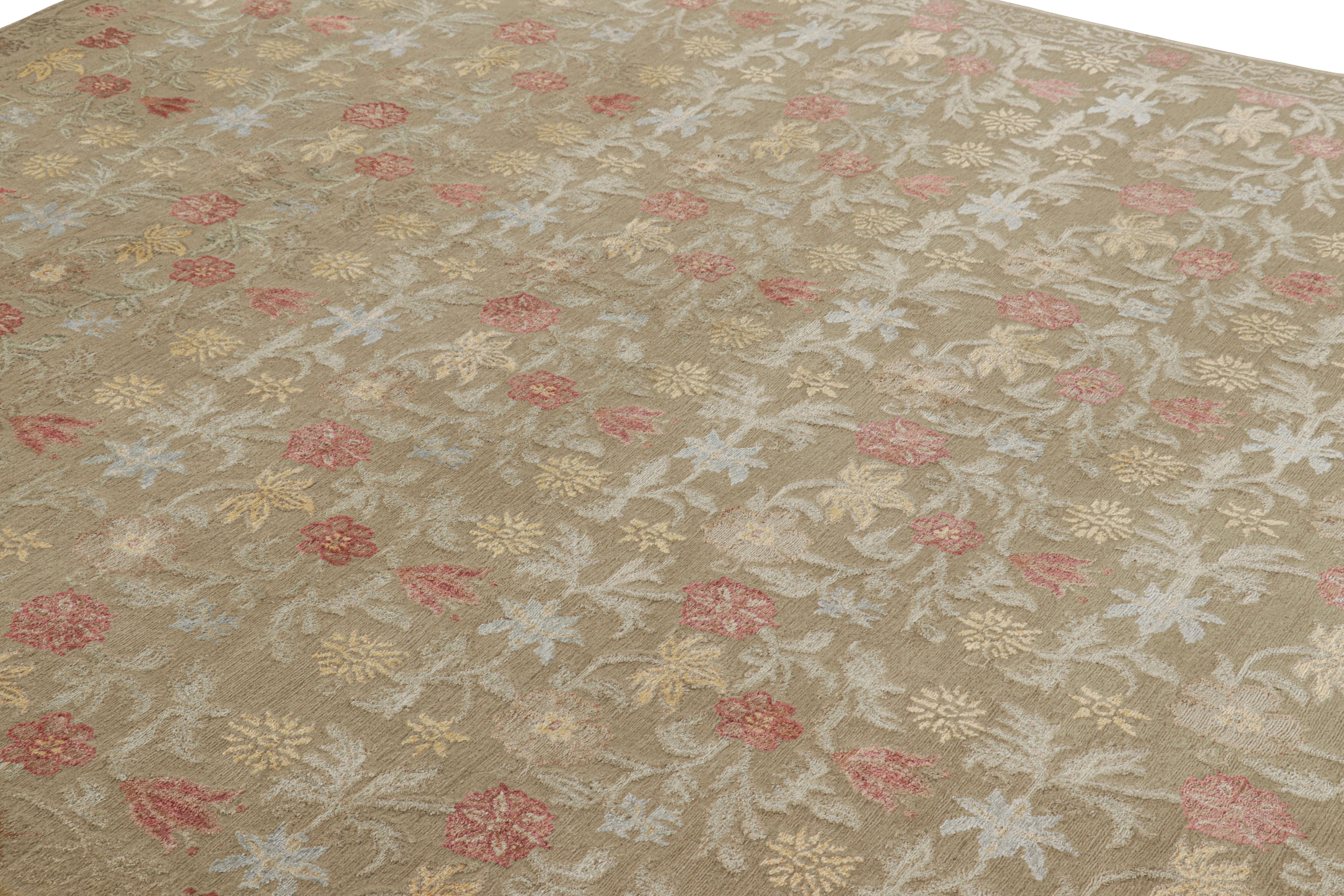 This 8x10 rug is a new and exciting addition to Rug & Kilim’s European rug collection, affectionately dubbed “Bilbao” for its inspiration from vintage and antique Spanish rugs of such elegant 19th-century sensibilities; made with a luxurious blend