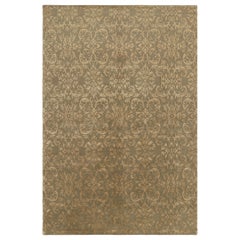 Rug & Kilim: Tappeto in stile europeo con motivo arabescato beige-oro e verde