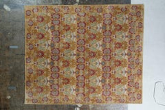 Rug & Kilim’s European Style Rug in Gold All Over Floral Pattern by Rug & Kilim