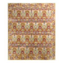 Rug & Kilim's European Style Rug in Gold and Red Floral Pattern (tapis de style européen à motifs floraux or et rouge)