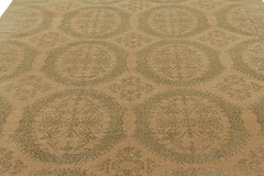 Rug & Kilim’s European Style Rug in Gold with Floral Medallions “Catana”