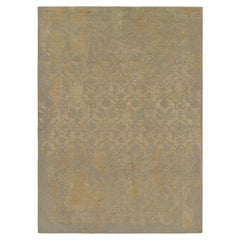 Rug & Kilim: Tappeto in stile europeo in oro con tralicci e motivi floreali