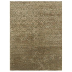 Tappeto Rug & Kilim in stile europeo in verde con motivi arabescati in beige-marrone