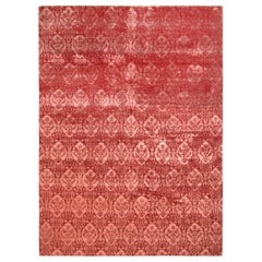 Rug & Kilim's Teppich im europäischen Stil mit rot-rosa Blumenmuster
