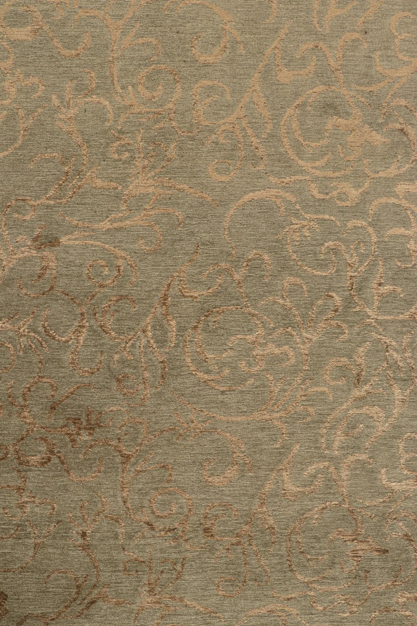 Nepalese Rug & Kilim’s European Style Runner in Beige-Brown All over Pattern For Sale