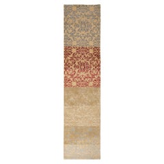 Rug & Kilim’s European Style Runner in Beige-Brown and Gold Arabesque Pattern