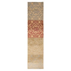 Runner in stile europeo di Rug & Kilim con motivo arabescato beige-marrone e oro