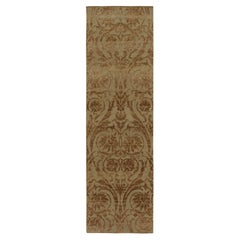Tapis et tapis de couloir Kilims de style européen beige avec motifs floraux bruns