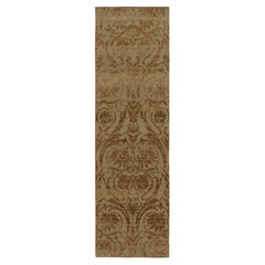 Rug & Kilim’s European Style Runner in Beige with Brown Floral Patterns