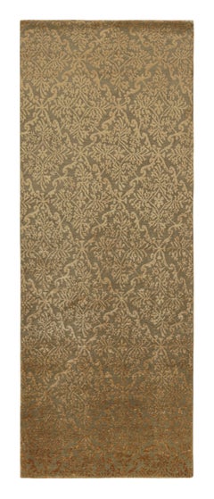 Alfombra Corredera de Estilo Europeo Rug & Kilim en Floral Marrón y Dorado "Córdoba"