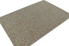 Rug & Kilim’s European Tudor style Flat Weave in Gray with Gold Floral Pattern