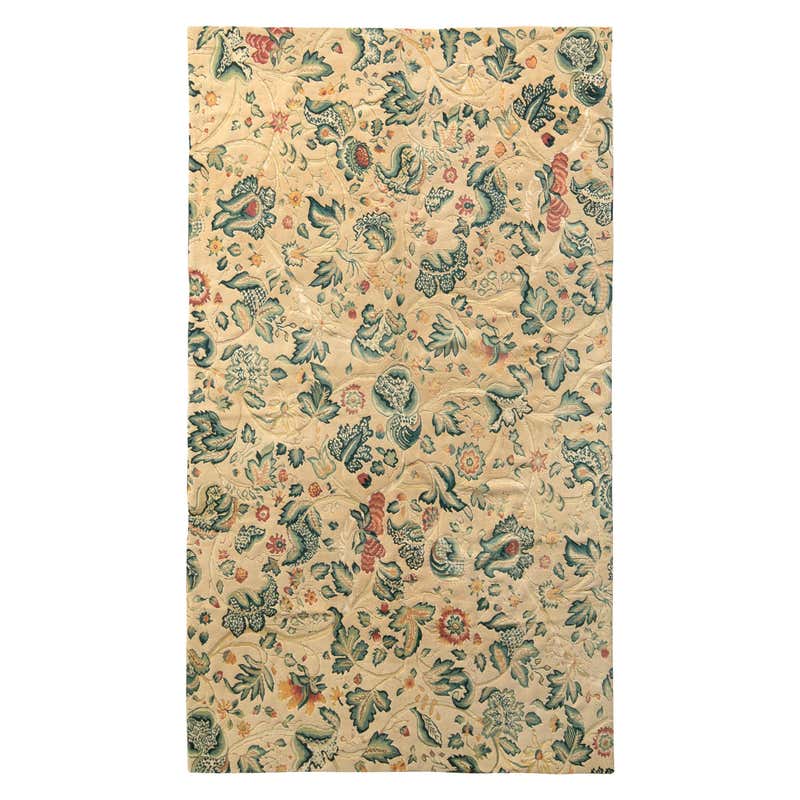 Rug and Kilim’s Tudor Style Pictorial Rug, Green and Blue Floral ...
