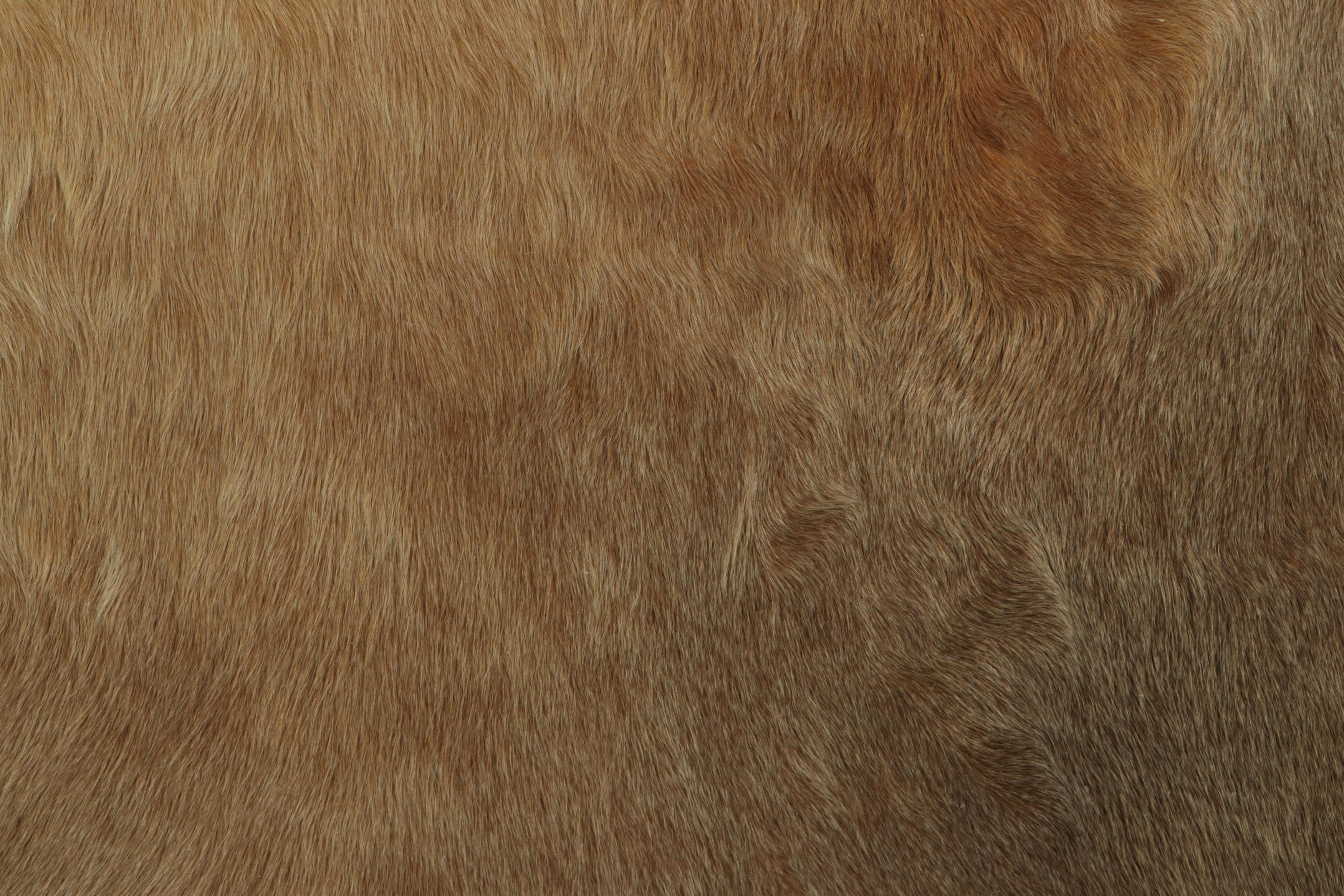 Modern Rug & Kilim’s Extra Large Cowhide Rug in Brown, Gray and White Tones For Sale