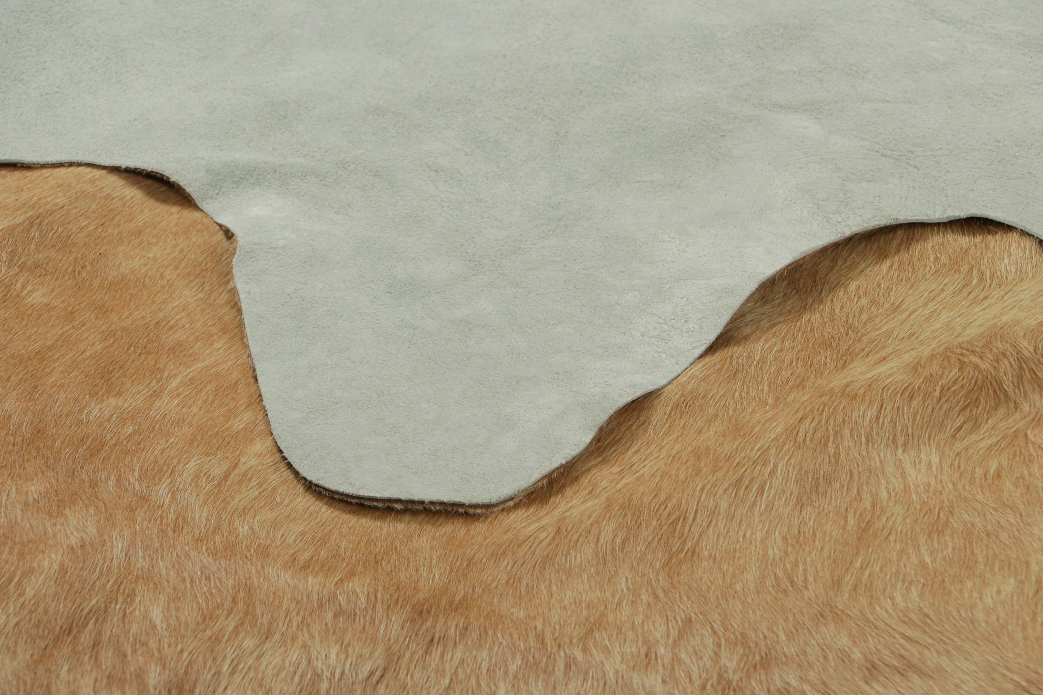 Contemporary Rug & Kilim’s Extra Large Cowhide Rug in Brown, Gray and White Tones For Sale