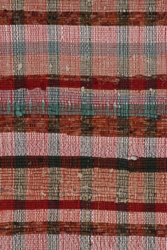 Rug & Kilim - Tappeto a trama piatta extra lungo con motivo a quadri policromi