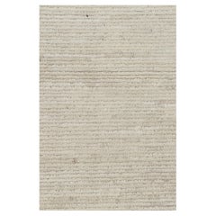 Rug & Kilim’s Extra-Long Kilim Runner Rug with White Textural Stripes and Striae
