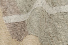 Rug & Kilim’s Flatweave Rug in Beige with Brown, Gray & Green Geometric Pattern