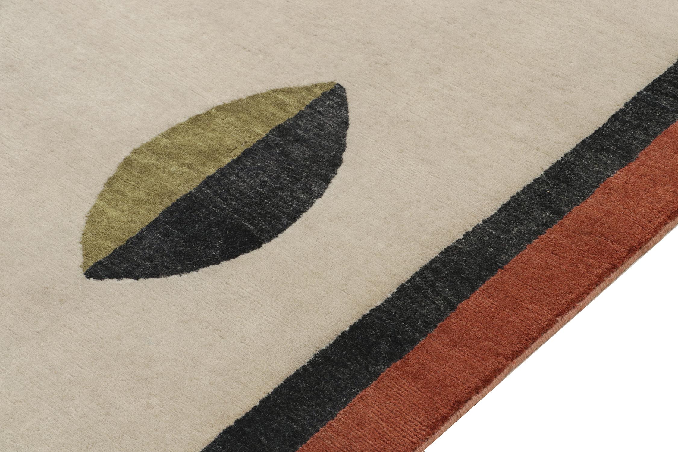 Rug & Kilims französischer Teppich im Art Deco-Stil mit grauem, braunem und schwarzem geometrischem Muster im Zustand „Neu“ im Angebot in Long Island City, NY